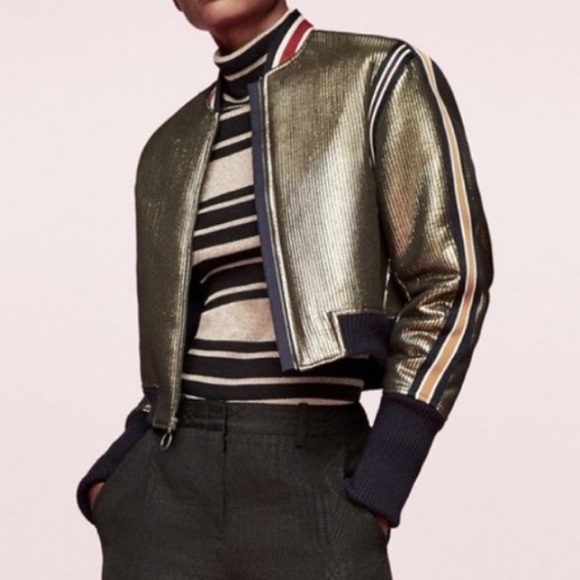 BCBG Andreas Metallic Bomber Jacket - Picture 5 of 7
